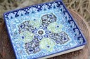 Blue Pottery Square Shape Serving Tray