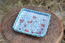 Blue Pottery Square Shape Serving Tray