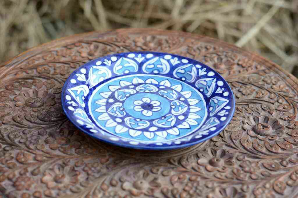 Blue Pottery Half Plate