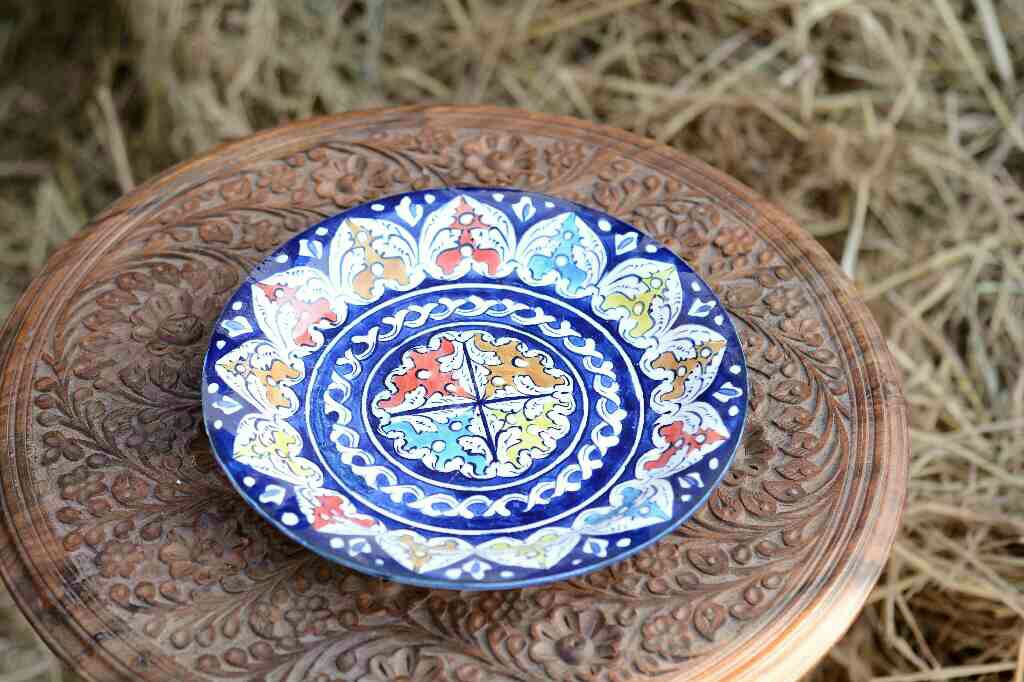 Blue Pottery Dinner Plate