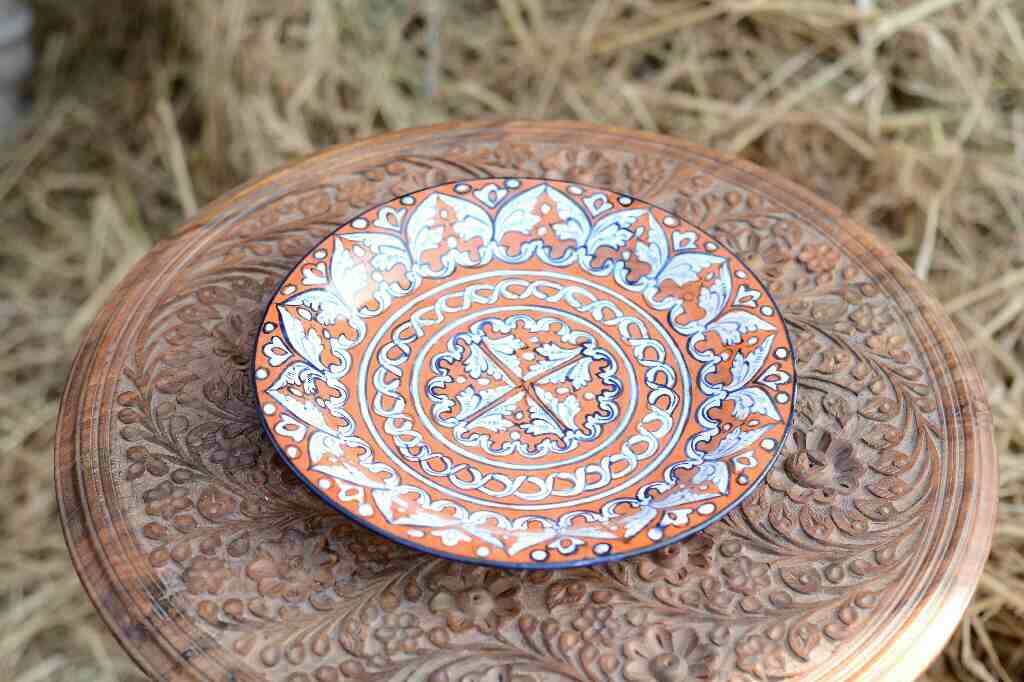 Blue Pottery Dinner Plate