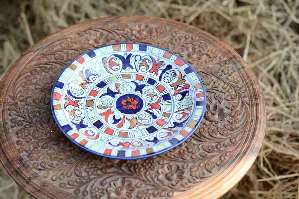 Blue Pottery Dinner Plate