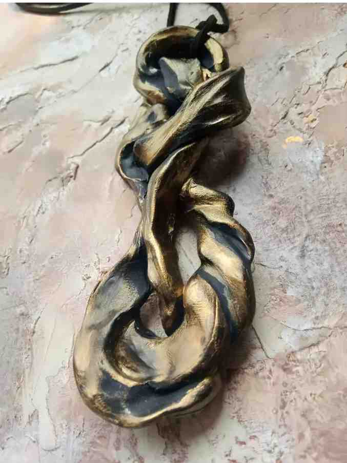 Hand sculpted pendant necklace 
