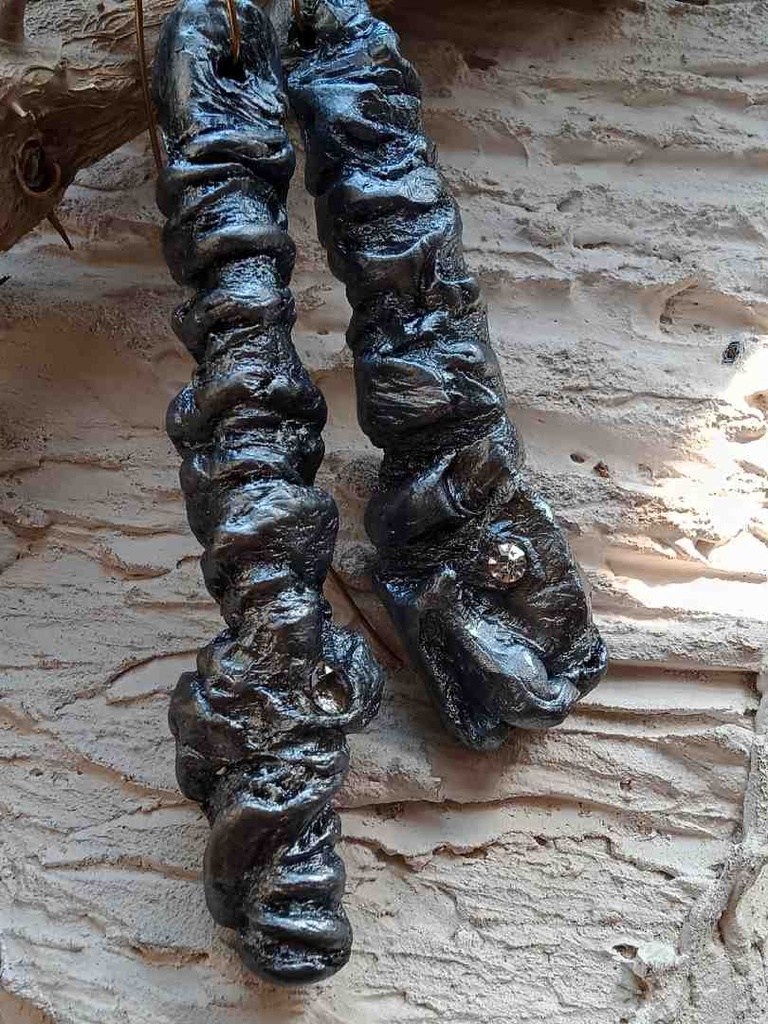 Asymmetrical Hand-sculpted earrings