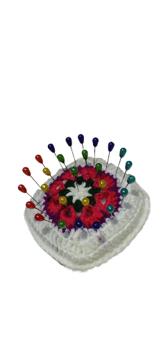 Handcrafted Crochet Pin Cushion – Ideal for Hijab & Scarf Pins