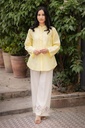 Embroidered Lemon Kurta