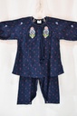 Navy Embroidered Suit