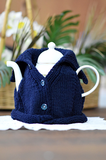 Collar Tea Cosy - Navy Blue