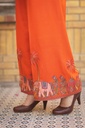 Orange Traditional Pants