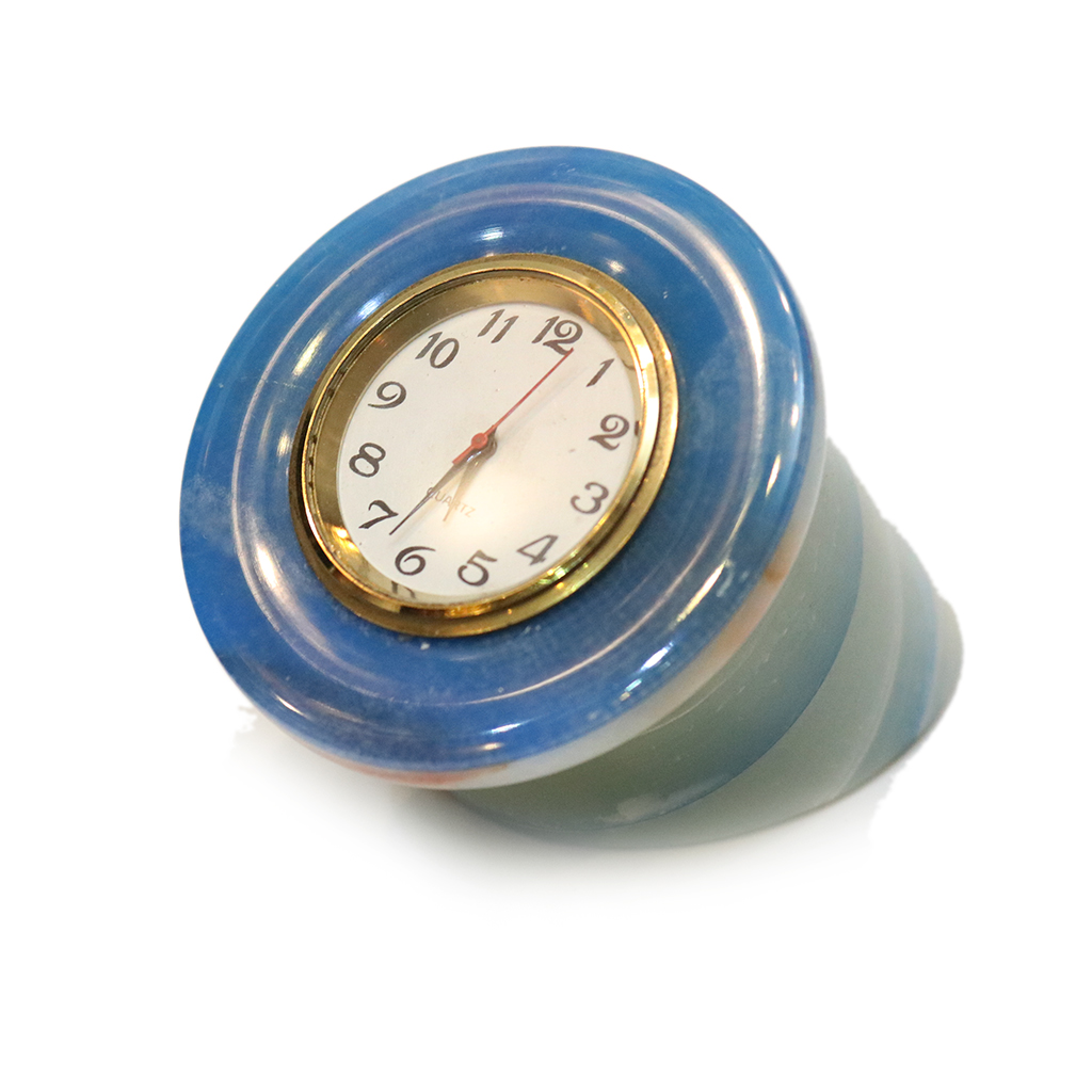 Real marble onyx desktop style clock