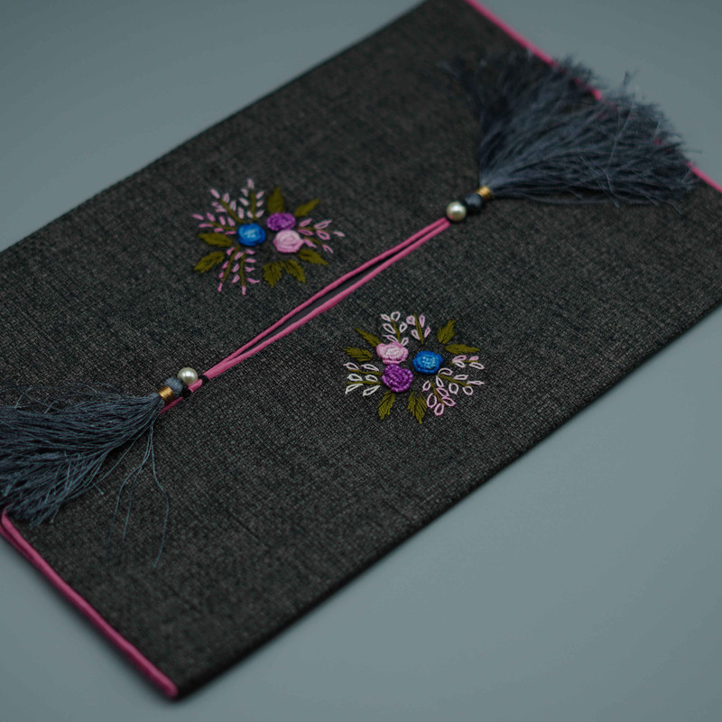 DS-8 Dark Grey Jute Dining Set