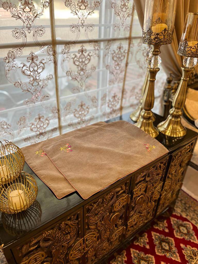 TM-24 Brown Jacquard Tray Mats