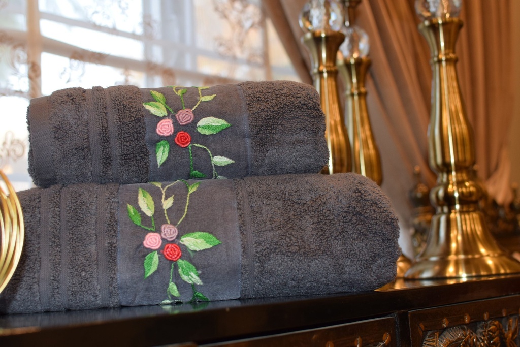 T-10 Dark Grey Towels Set of 2