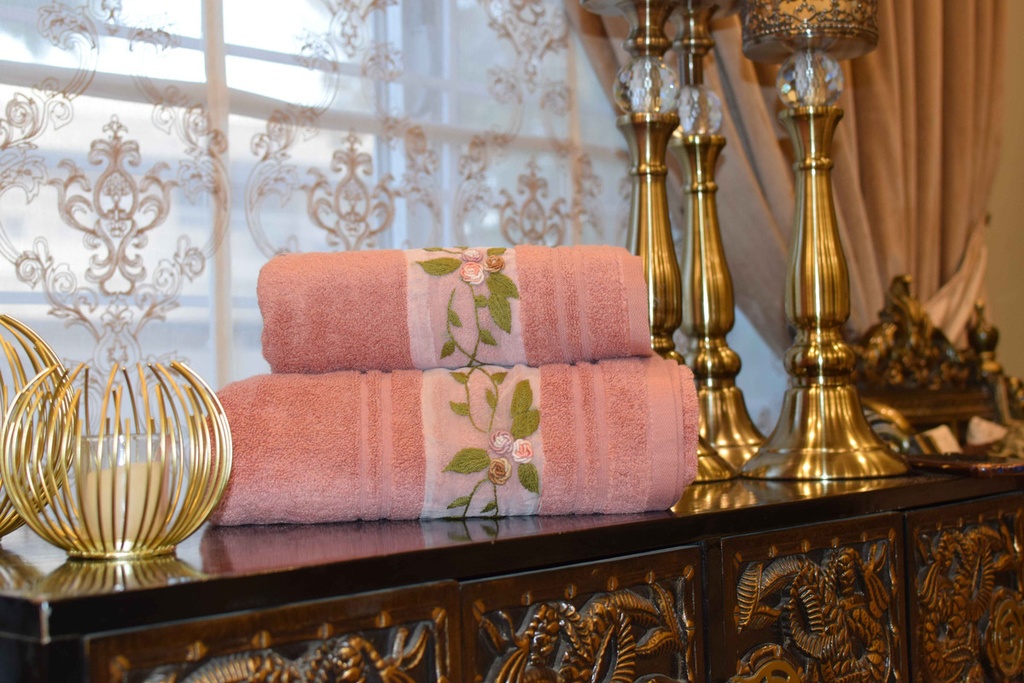 T-12 Pink Towels Set of 2