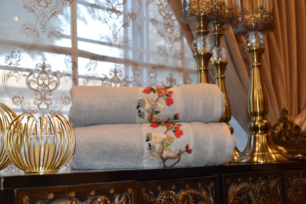 T-13 Grey Towels Set of 2 (large)