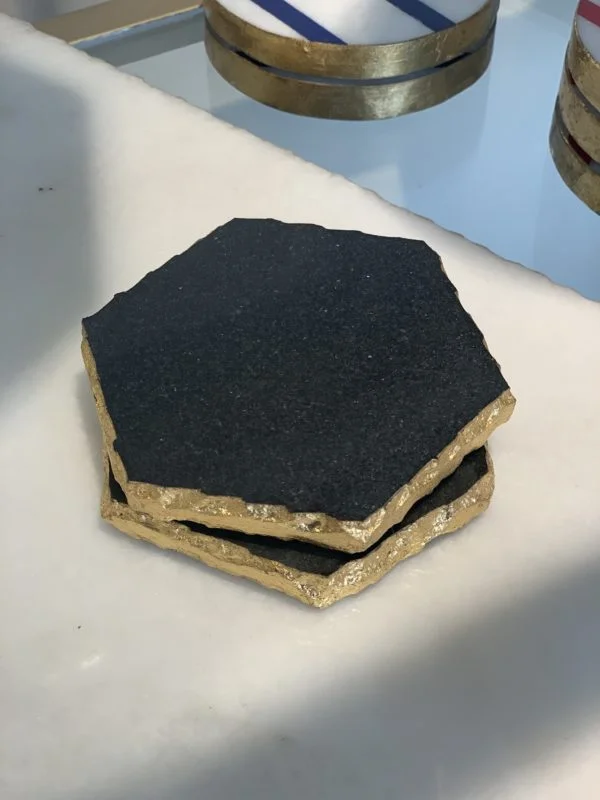 Marble Coasters – Black