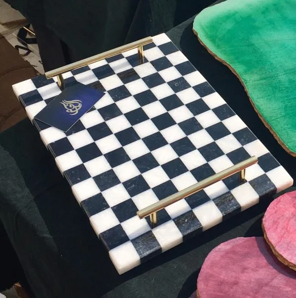 Marble Tray – Checkered