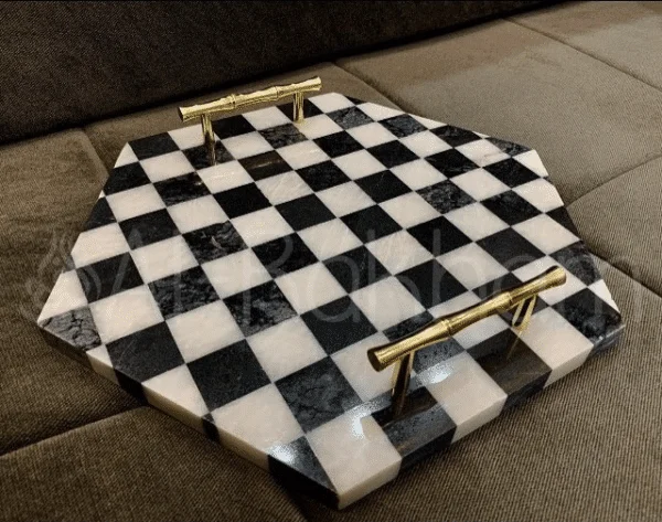 Marble Platter – Checkered