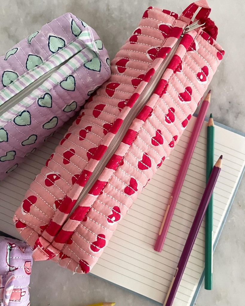 Oh My Heart Pencil Case Red