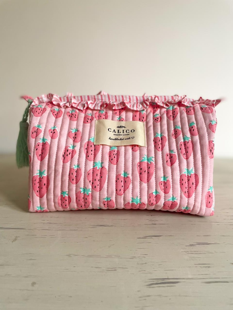 Strawberry Patch makeup bag