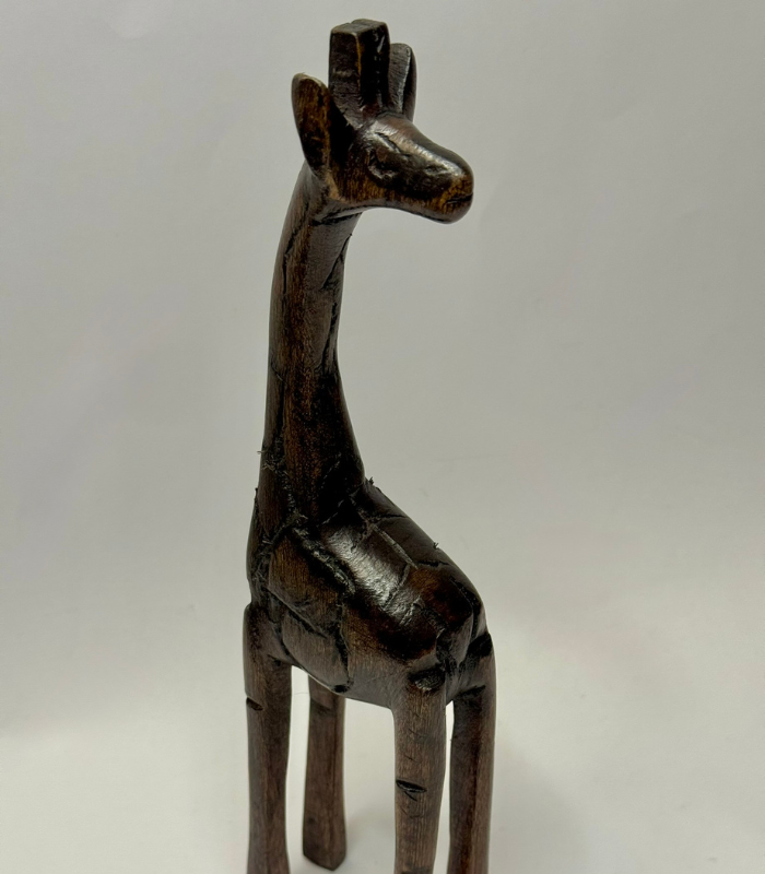 Hand-Carved Wooden Giraffe