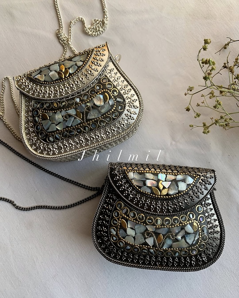 Mini Metal Clutch - Potli Design