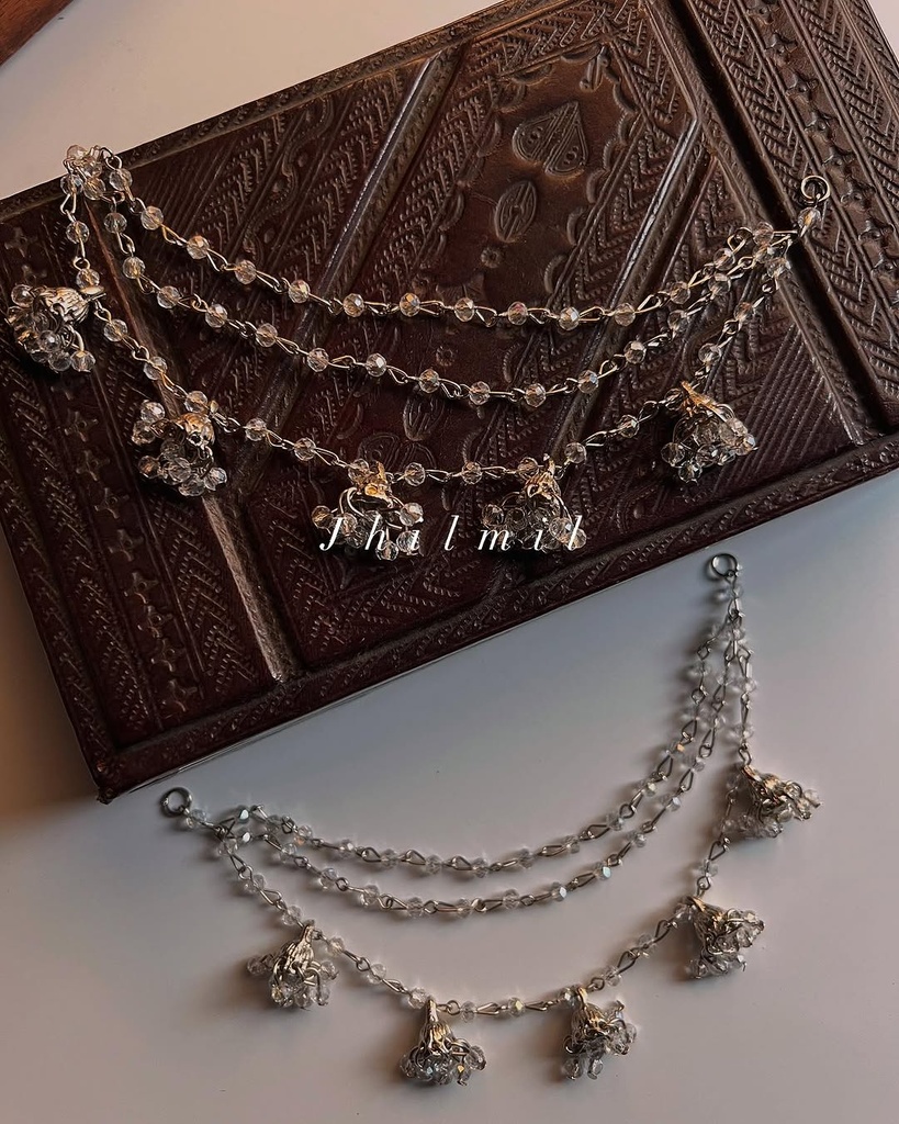 Silver Beaded Sahara Pair