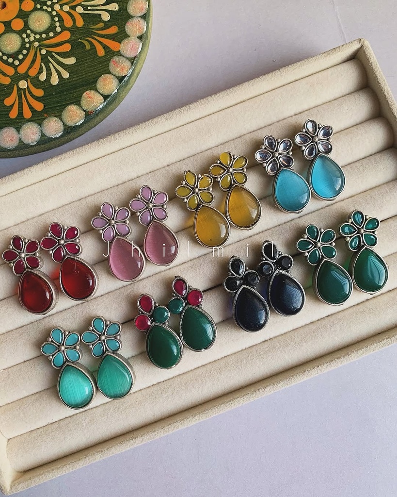 Flower Tear Drop Ear candy