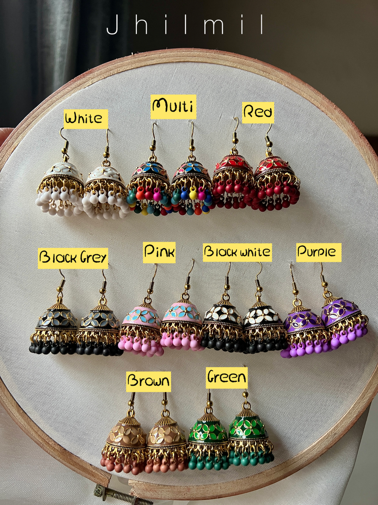 Cute painted jhumkis