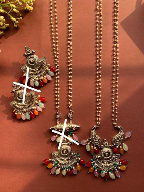 Silver Plated Multi Beaded Mala