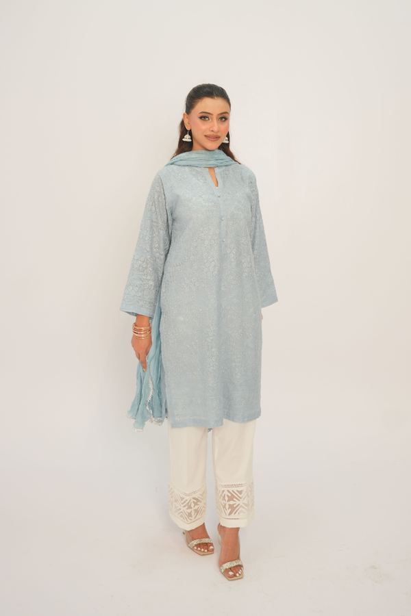 Lunar Blue Kurta