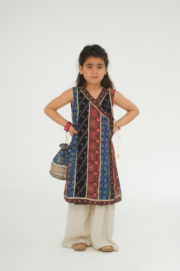 Anarkali Ajrak Dress