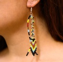 leaf, Fringe and Chain Earrings