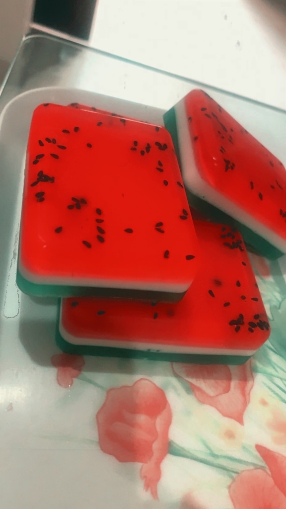 Organic Watermelon soaps.