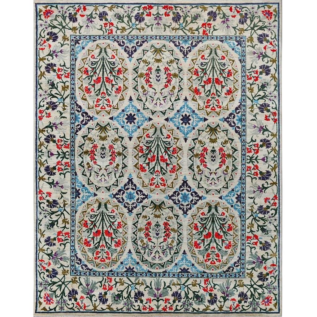 Suzani Carpet -Wool&Silk- 9x12