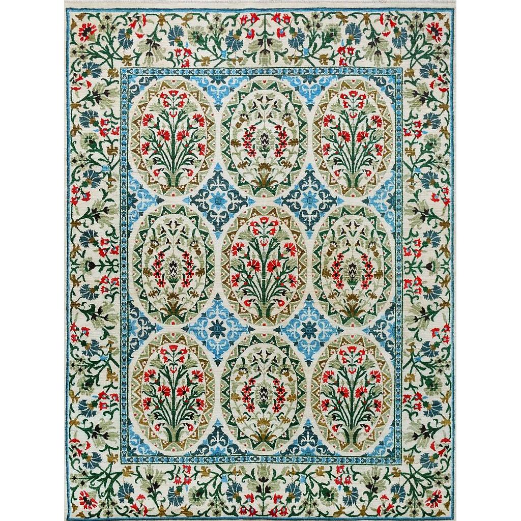 Suzani Carpet -Wool&Silk- 8x10