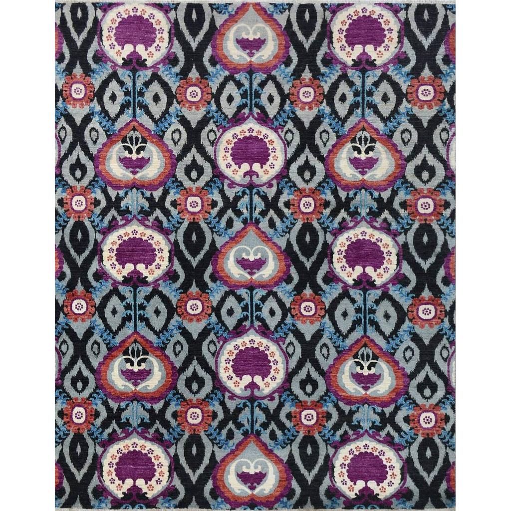 Suzani Carpet -Wool&Silk- 8x10