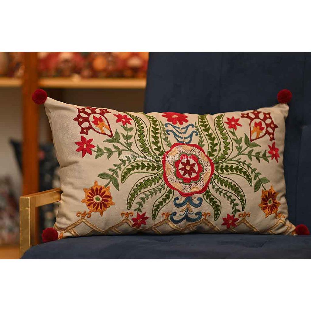Hand Embroidered Cushion Cover