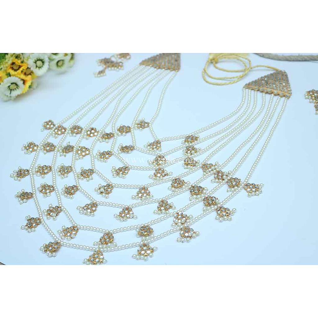 Sat-lari Mala Necklace - Kundan Jewellery