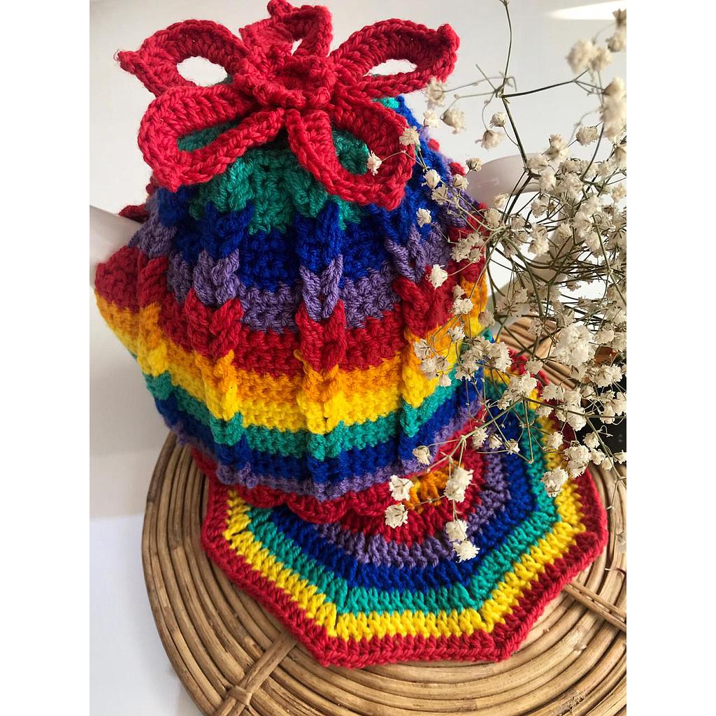 Rainbow teacosy and its mat