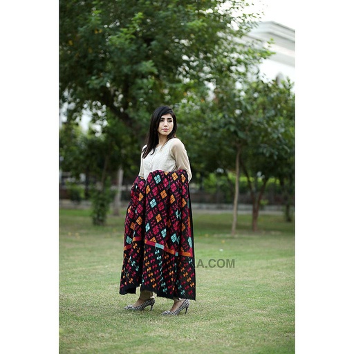 [PK3778-CW-SCF-012124] Embroidered Phulkari Shawl