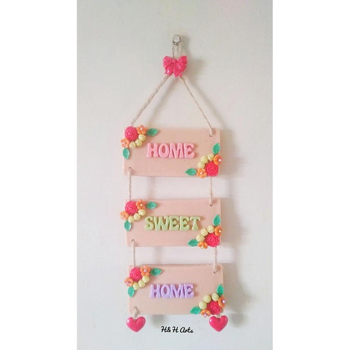 [PK1048-CF-CLY-013021] Handmade HOME SWEET HOME Hanging