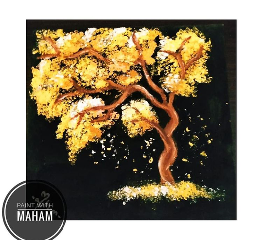 [PK4371-AR-OIL-013588] Yellow Tree
