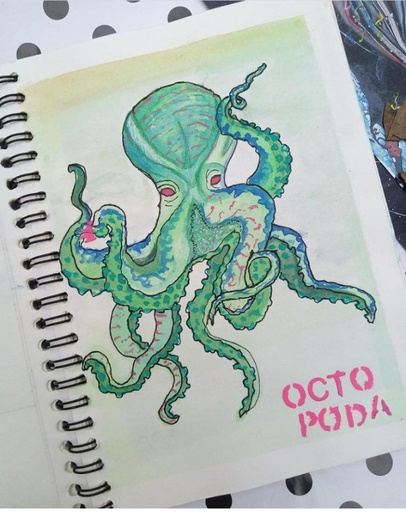 [PK4340-AR-WAT-013623] Three Hearts - Octopoda