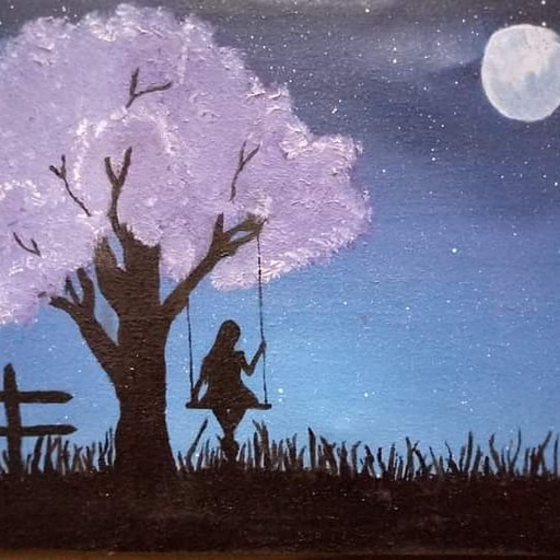 [PK4491-AR-OIL-013782] Midnight melody