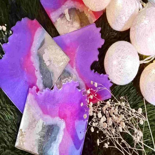 [PK4528-AR-SCU-013864] Agate Coasters