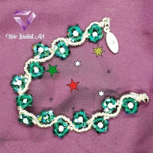 [PK4592-JW-BNG-013995] Flower Swarovski Bracelet🌺🌺