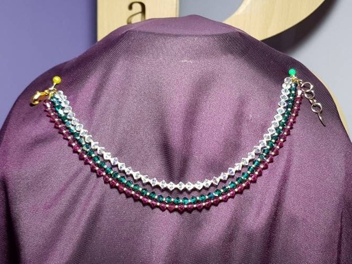 [PK4592-GN-GEN-014192] Swarovski 3 colour anklet