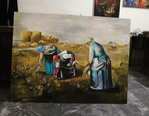 [PK5162-AR-OIL-015054] 3 peasant women