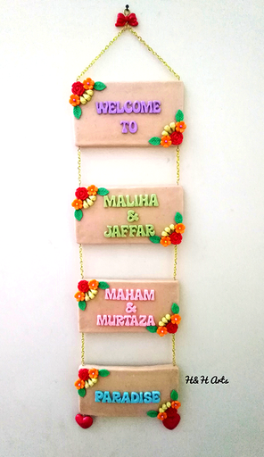 [PK1048-CF-CLY-015085] Handmade Customized Wall/Door Hanging 
